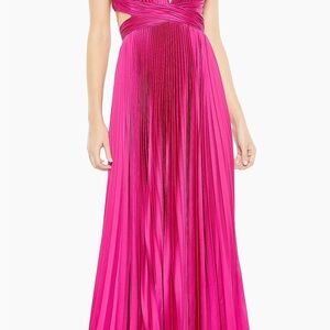 Mac Duggal Stunning Fushia Pleated Dress